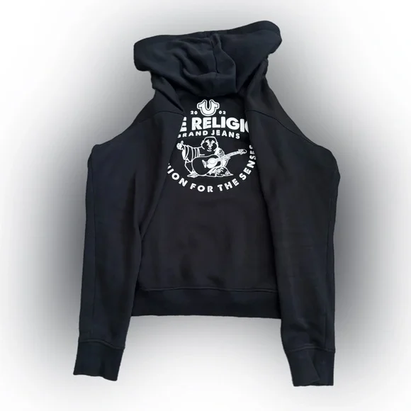 Black True Religion Zip Up Hoodie - Picture 2 of 4